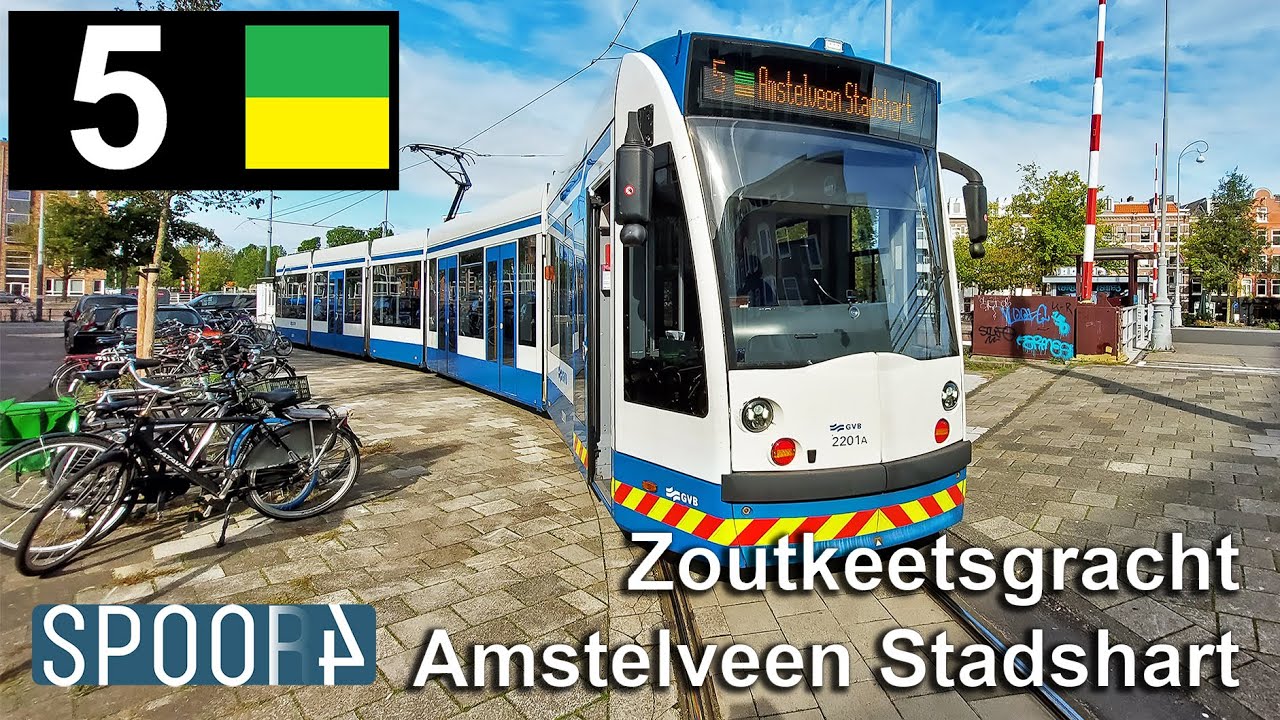 Cabinerit Tram 5 (Amsterdam) | Zoutkeetsgracht - Amstelveen Stadshart (Tram Driver's POV)