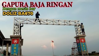 Proses Pemasangan Gapura Dari Baja Ringan