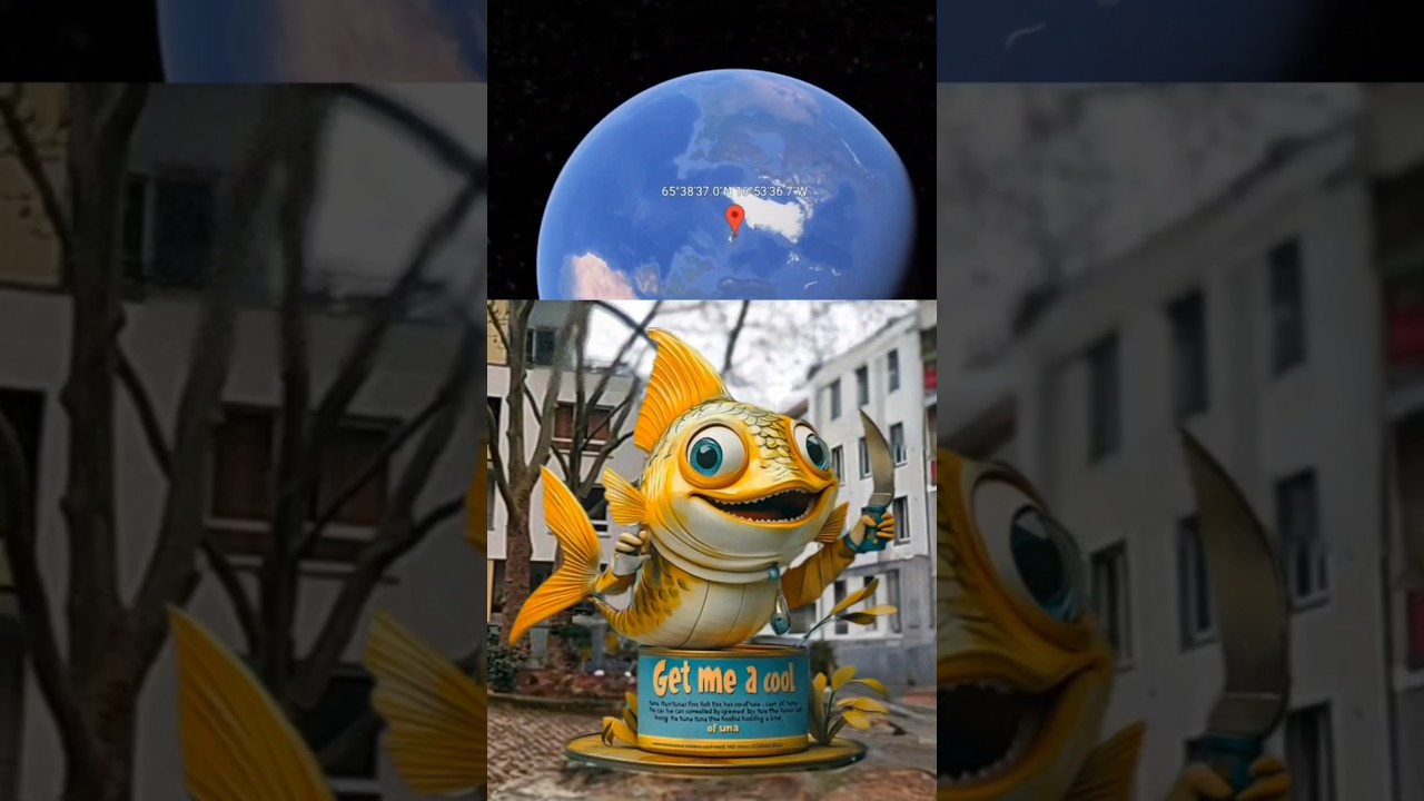 I found this fiah cartoon on google maps 