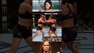 Rousey vs Carano 😱 AI Fight Simulation 🔥#mma