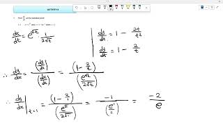 Activity 6   DIFFERENTIATION OF PARAMETRIC EQUATIONS