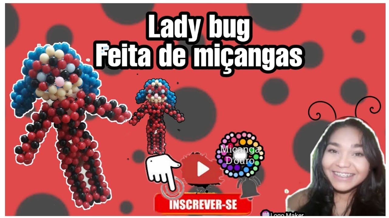 #LadyBug feita de miçangas #passoapasso, 1°parte. #beads #pearls