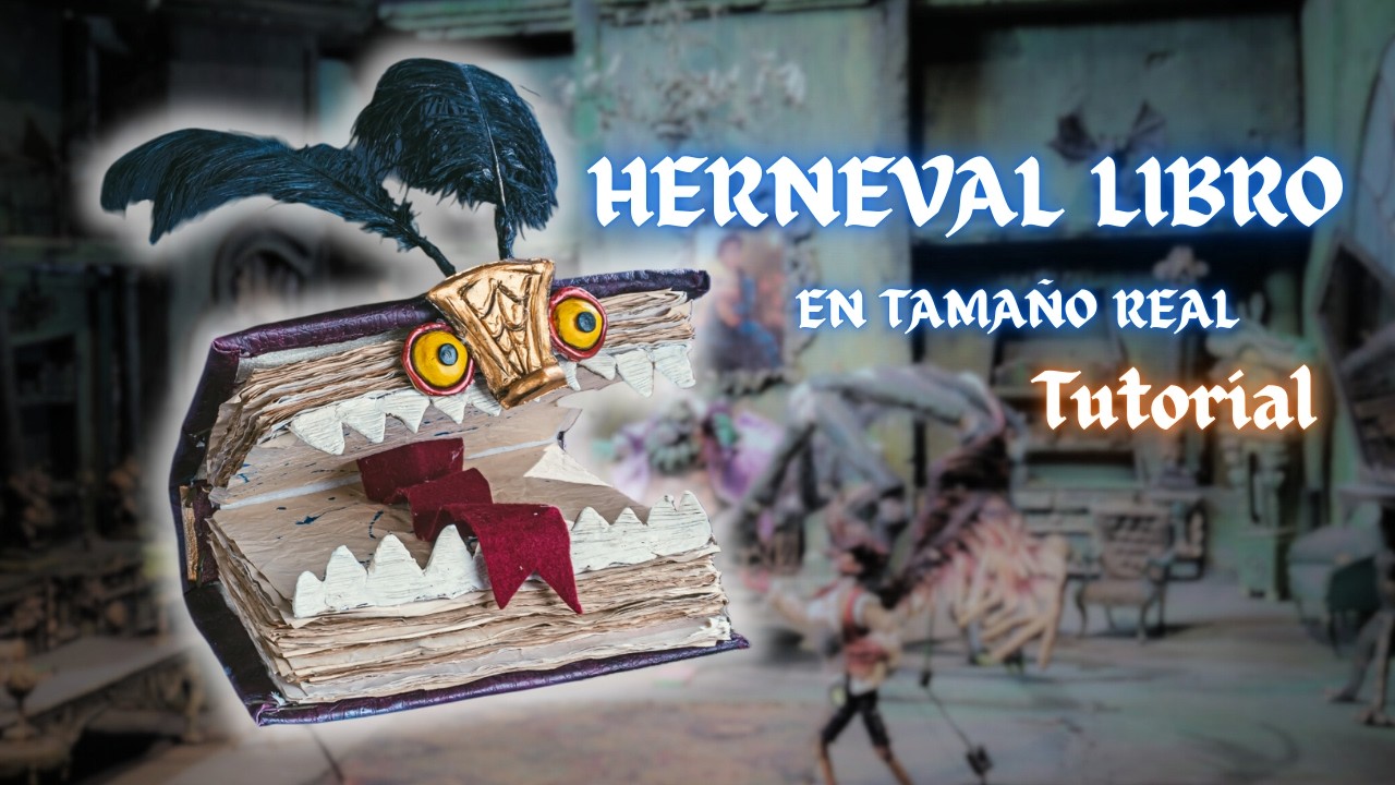 📖🦉Herneval Cobró Vida 🪶Tutorial DIY Libro Artesanal REAL para Cosplay Frankelda