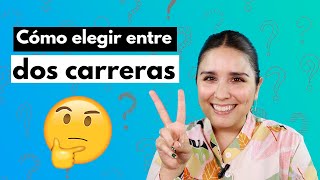 ¿Cómo decidir entre dos carreras? 😨 Tengo dos opciones de carrera y no sé cuál elegir by Orientación Es vocación 5,942 views 11 months ago 9 minutes, 4 seconds