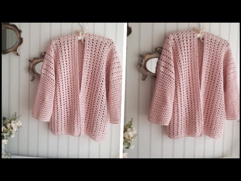 Video 1 .Kolay hırka yapılışı /Salaş hırka örgüsü /Crochet Cardıgan