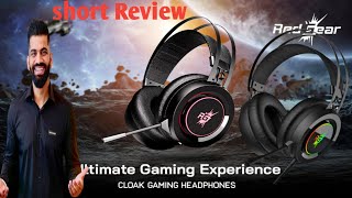 Redgear Cloak Wired RGB Wired Over Ear Gaming Headphones with Mic for PC | short Review