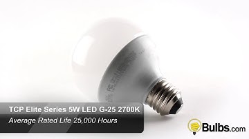 TCP Elite Series 5W LED G-25 2700K