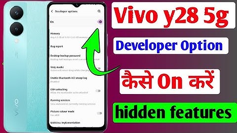 Vivo y28 5g me developer option kaise on kare/how to developer option on in vivo y28 5g me