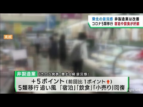非製造業は改善　製造業は横ばい　６月の東北の景況感