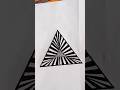 Easy 3D Optical Illusion Drawing | Simple Geometric Art Tutorial #art #shortvideo
