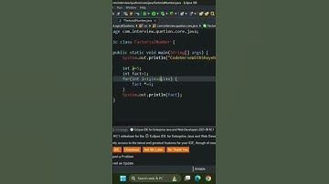 Find Factorial Number Complete videos Watch check profile and daily interview question❓ #java