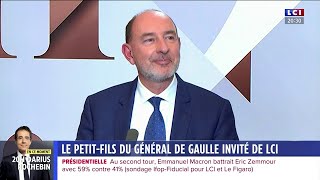 Le petit-fils du Général de Gaulle "choqué" par les propos d'Eric Zemmour sur Pétain