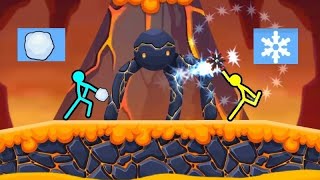 ⚪Snowball Vs Updated Snowflake ❄️ in Supreme Duelist Stickman  screenshot 3