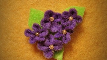 Make a Felt Lilac Branch Brooch - DIY Style - Guidecentral