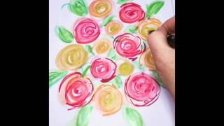 Fun with Watercolor Crayons and Brush Markers  Club Chica Circle - where  crafty is contagious