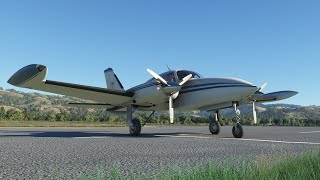 A quick flight in the Blackbird Simulations Cessna 310R following the SP1 update