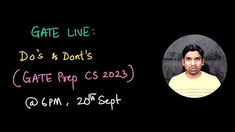 GATE Live Session on Do