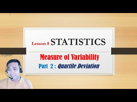 Lesson 8 : STATISTICS | Measure of Variability - QUARTILE DEVIATION ...