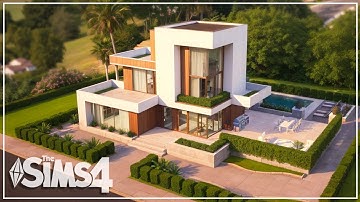 Base Game Modern House with Pool + Businesses & Hobbies pack | NO CC | Sims 4 Speed Build
