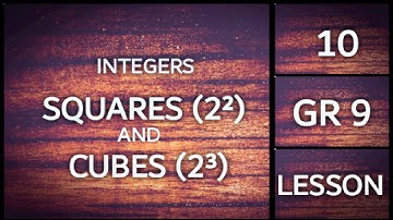 Grade 9 | 10 How to calculate with Squares and Cubes of Integers | #mathslibrary