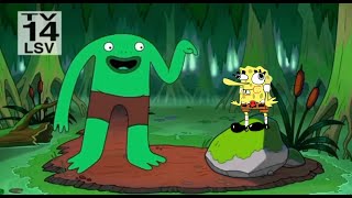 Smiling Friends “Mr. Frog Show” but Mr. Frog eats Spongebob