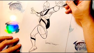 How to Draw ULTRAMAN from Tsuburaya Productions Professional Comic Book Artist shows how to draw screenshot 4