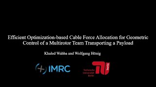 Optimization-based Cable Force Allocation for Control of a Multirotor Team Transporting a Payload