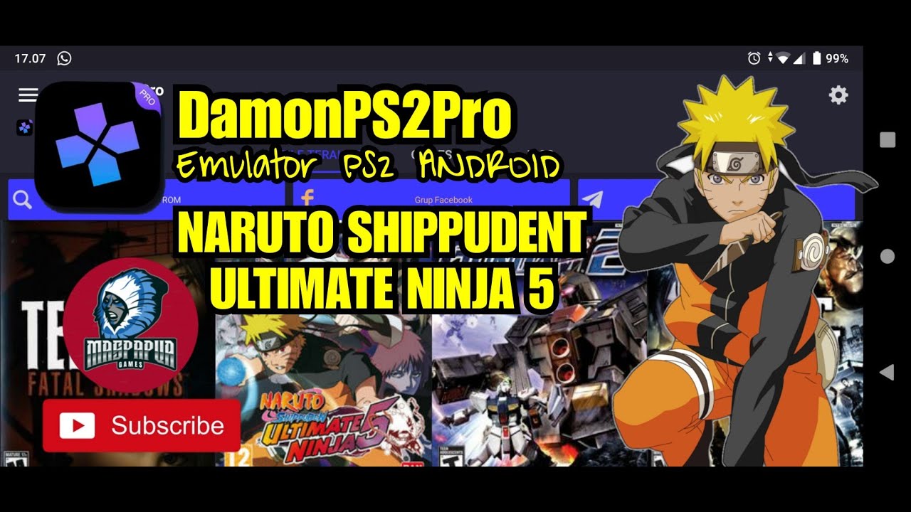 NARUTO SHIPUDDEN ULTIMATE NINJA 5 DAMON PS2 ANDROID - BiliBili