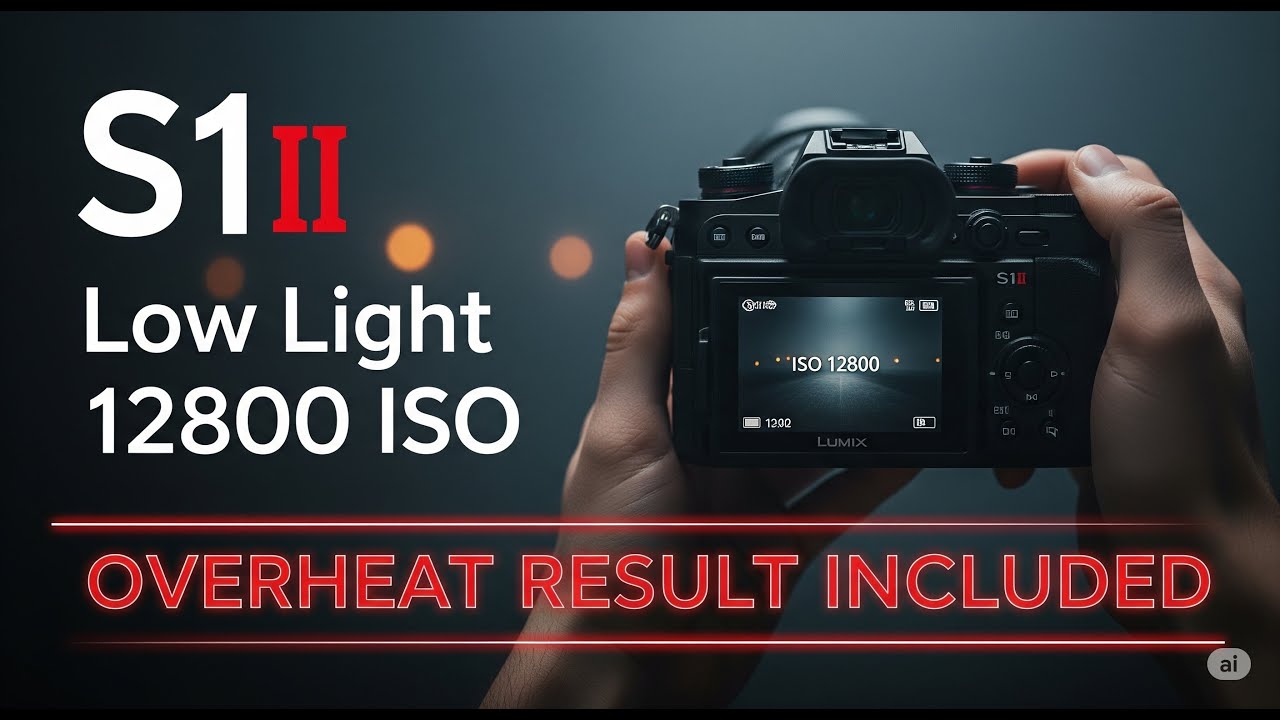 Lumix S1II 12800 Iso Low Light & High ISO V-Log Profile Test | Overheating Test result