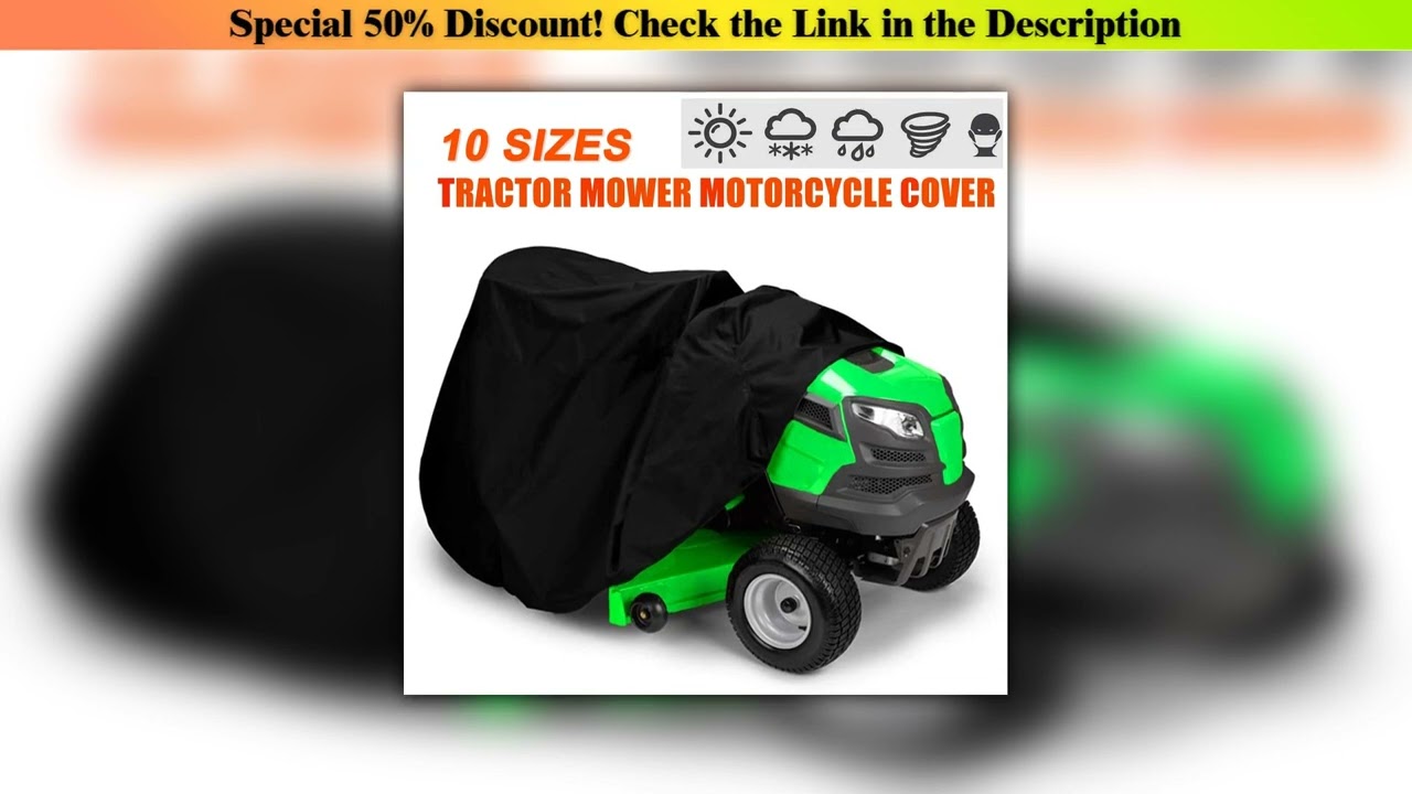 Exclusive Lawn Mower Cover Waterproof Snowblower Cover Shade UV Protection Tractor Covers For Yard•