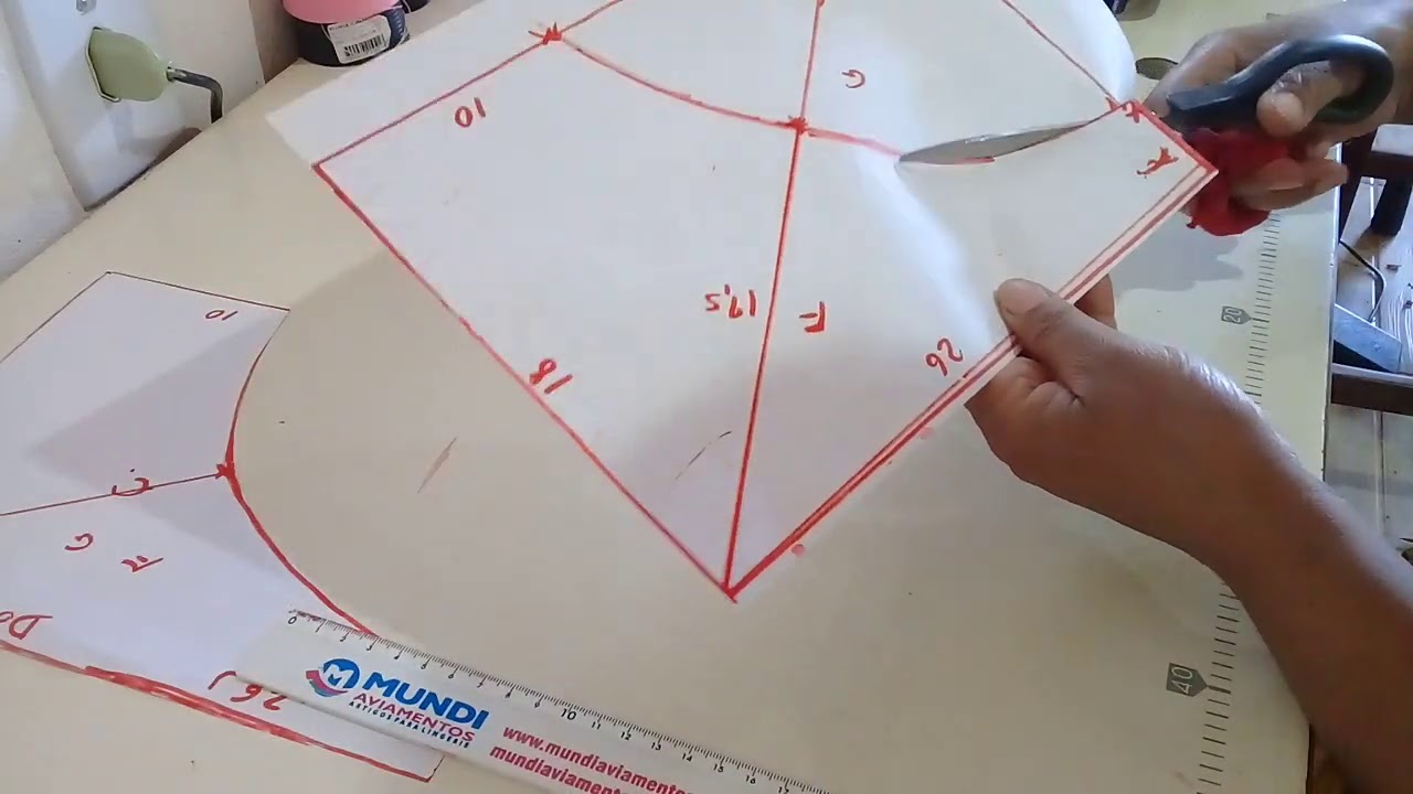 Como fazer molde de calcinha cos alto G e GG