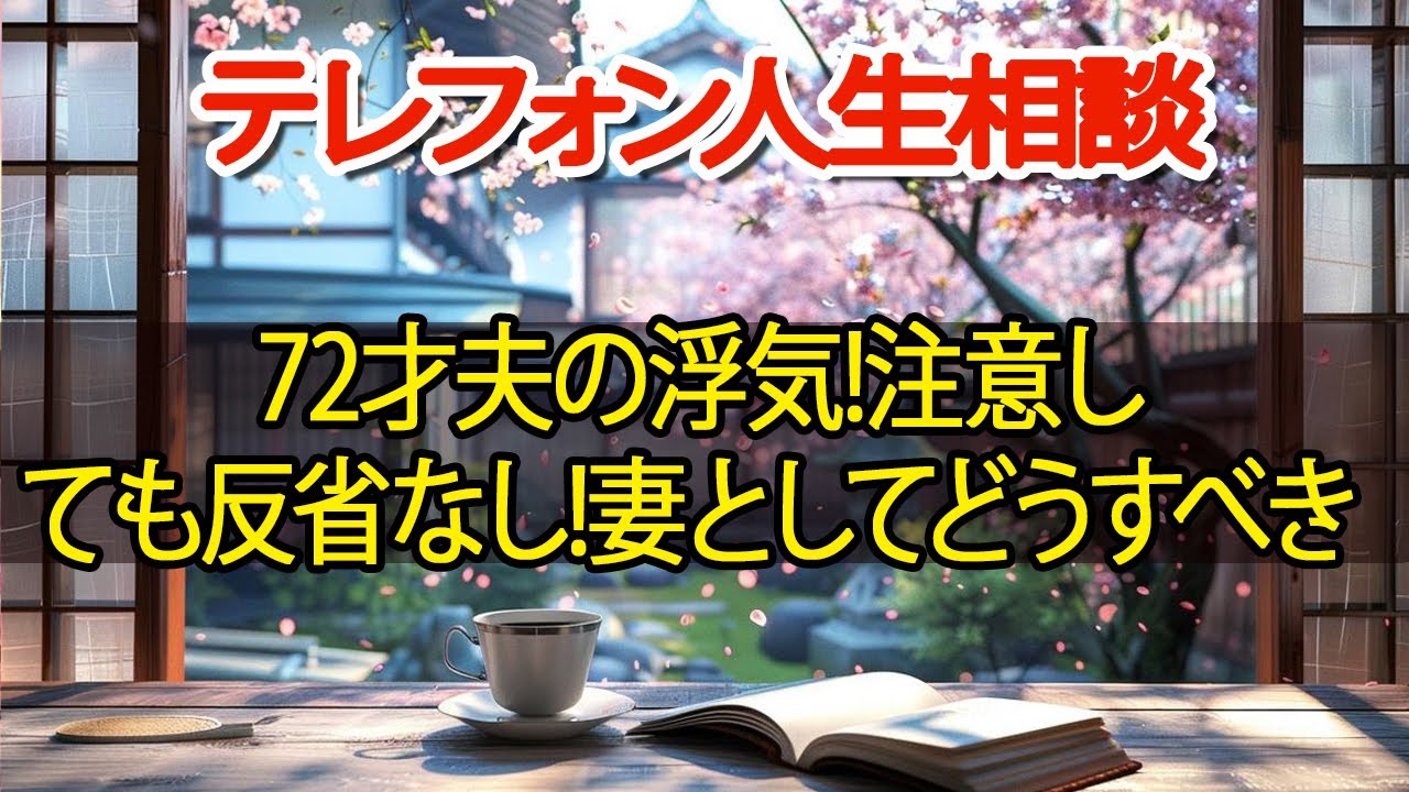 【テレフォン人生相談】72才夫の浮気!注意しても反省なし!妻としてどうすべき