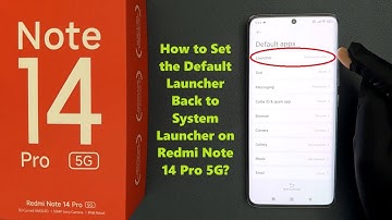 How to Set the Default Launcher Back to System Launcher on Redmi Note 14 Pro 5G?
