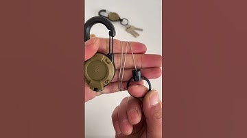 “Retractable Keychain Heavy Duty 🔑 | Multitool Carabiner & Badge Holder #shorts #tools