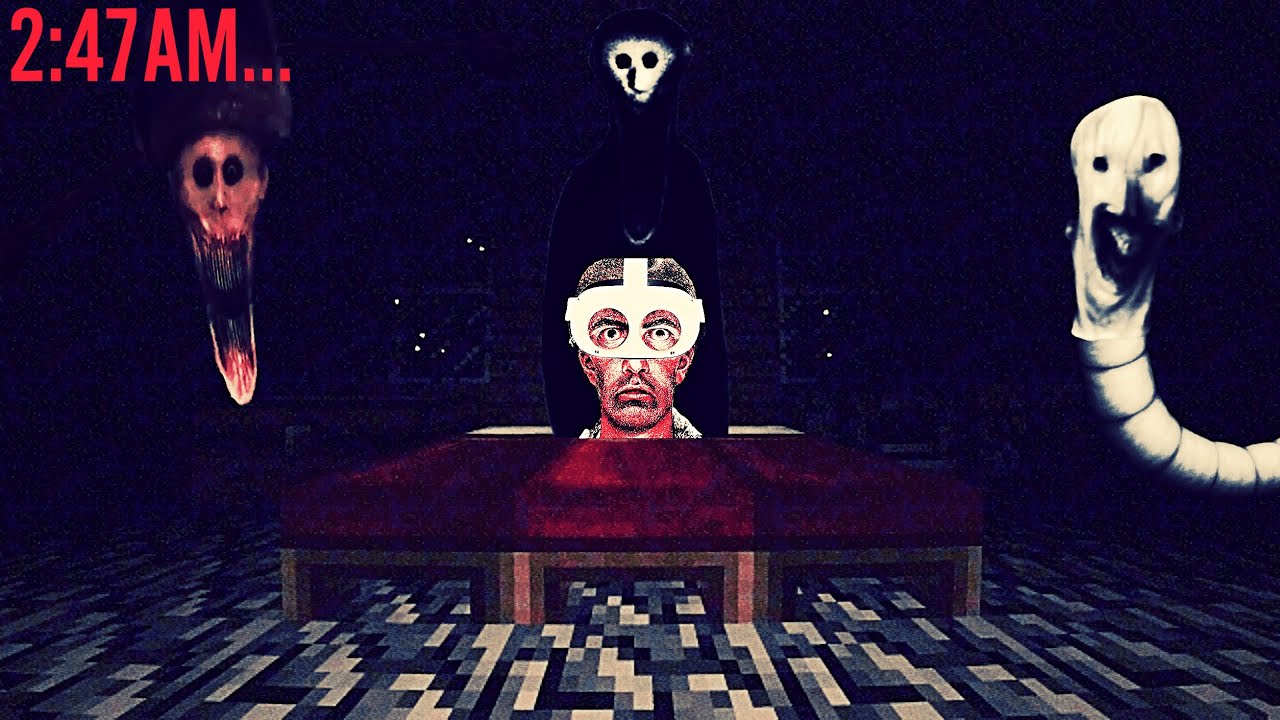 I Slept Overnight in VR Minecraft with Horror Mods for a WEEK...
