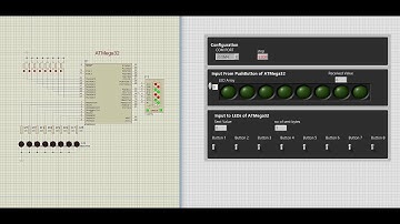 ATMega and LabVIEW Serial Receive 8 LEDs and 8 Push Buttons