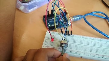 Mengatur kedip dan terang lampu led arduino menggunakan potensiometer
