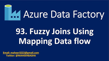 93. Fuzzy Joins Using mapping data flows in Azure Data Factory or Synapse Pipeline