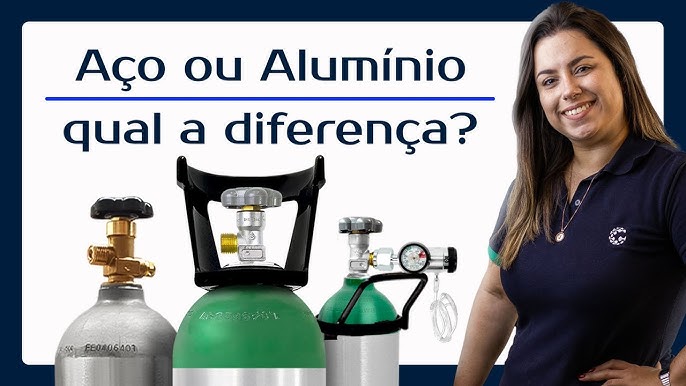 Cilindro Oxigênio 5L - Em alumínio para oxigenoterapia - CenterCor 