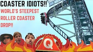 Coaster Idiots Ride The World's Steepest Roller Coaster!! Fuji-Q Highland VLOG 富士急ハイランド