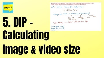 5. Calculating image and video size | DIP | Learndiyphysics