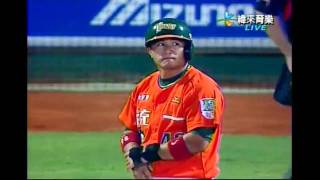 20110922 CPBL 張志豪精采助殺 策動雙殺守備
