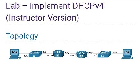 7.4.2 Lab Implement DHCPv4