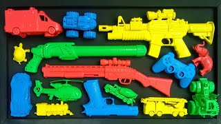 Membersihkan mainan berlumpur mobil traktor senjata m4 Glock pistol dan masih banyak lagi lainnya