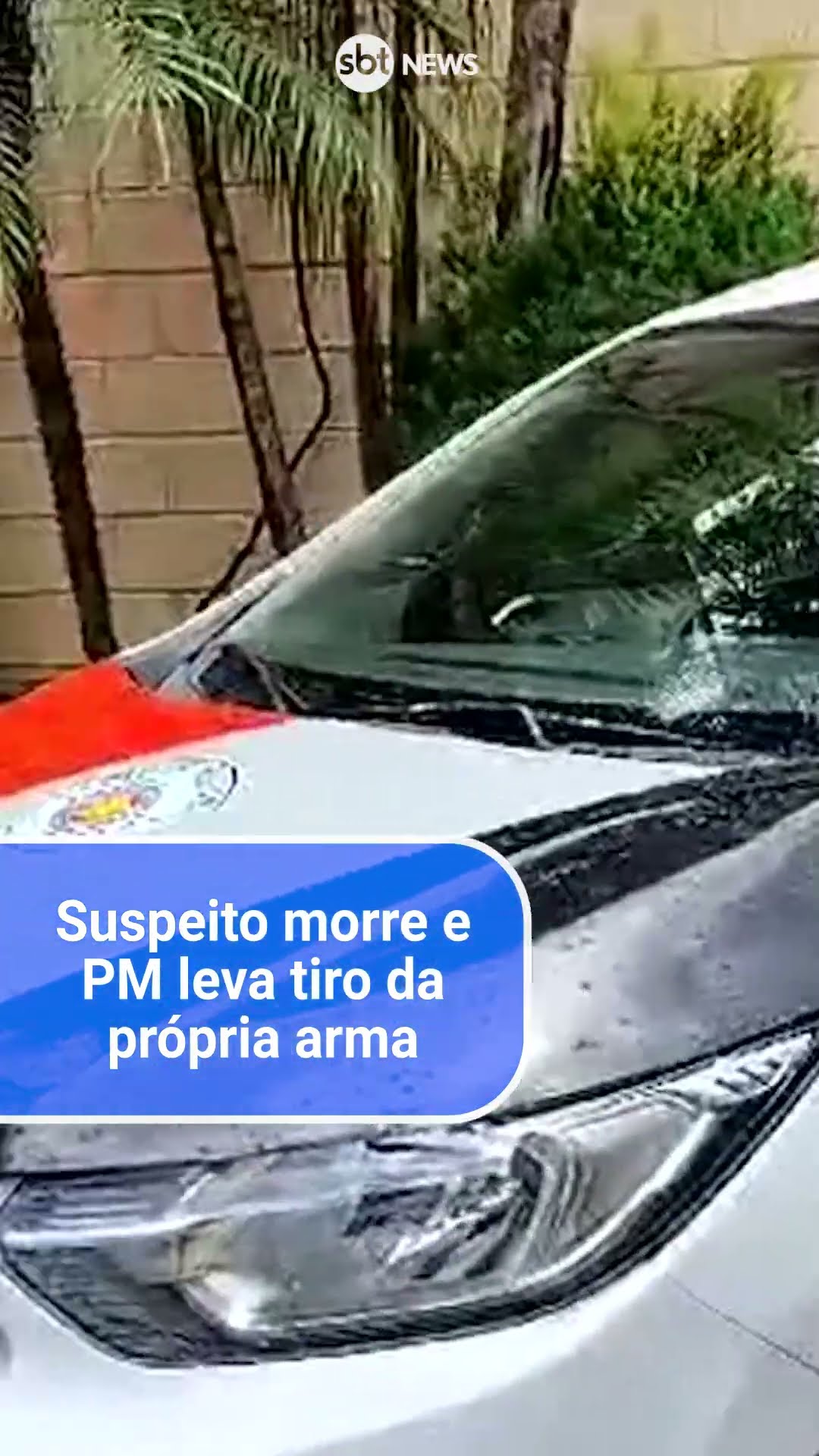 PM leva tiro da própria arma durante abordagem a suspeito em SP