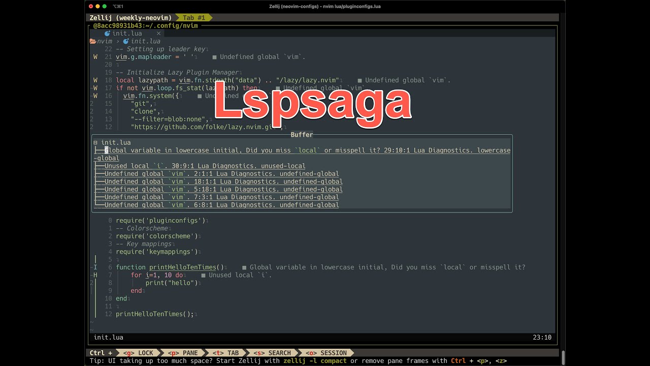 lspsaga - Weekly Neovim Plugin - YouTube