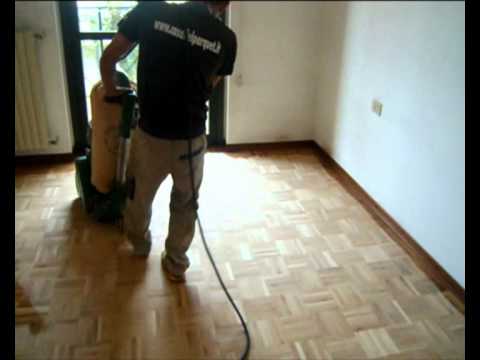 Lamatura levigatura restauro parquet rovere verniciatura legno.wmv ... Levigatura pavimenti in legno