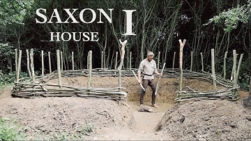 Building an Anglo-Saxon Pit House with Hand Tools - Part I | Medieval Primitive Bushcraft Shelter