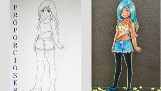 TUTOFÁCIL: PROPORCIONES Y CARACTERÍSTICAS DE UN CUERPO MANGA (FEMENINO ADOLESCENTE)