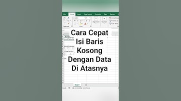 Isi Baris Kosong Dengan Data Di Atasnya #excel #exceltricks #excelshortcuts #exceltips